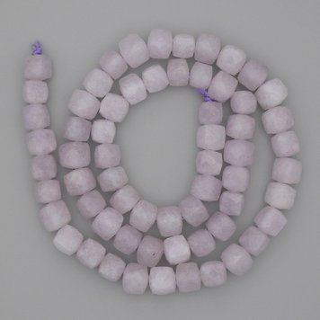 Намистини Кунцит на нитці гранований кубик d-7х7мм+- L-39см+- 72104 фото