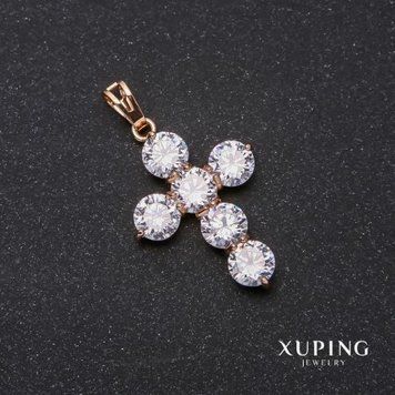 Знижка! Кулон Xuping Хрест 23х32х40мм позолота 18к 55861 фото