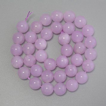 Намистини Кунцит гладка кулька d-10мм+- на нитці L-37см+- 72130 фото