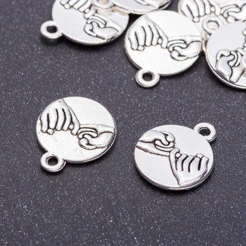 Фурнітура підвіска "Давай миритися" d-15мм L- 18мм dотв-я, 5мм фасування 20гр. + - 11шт. 40056 фото