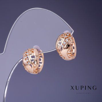 Сережки Xuping 15х9мм "позолота 18К" 55600 фото
