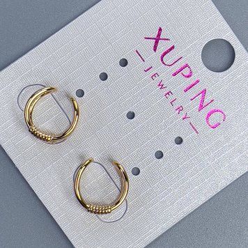 Каф подвійний Xuping Позолота 18К 11х7мм + - 56711 фото