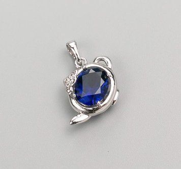 Кулон Xuping з синім каменем 20х14мм Родій 56093 фото