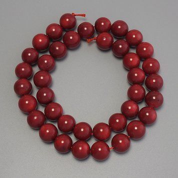 Намистини Корал гладка кулька 10,5мм+- L-41см+- на нитці 8149 фото