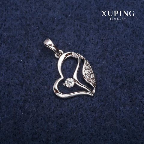 Кулон Xuping Серце 15х18х23мм Родій 55974 фото