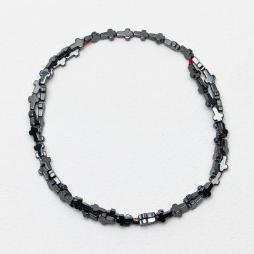 Бусины из Гематита Крест d-4х6х2мм+-, L-40см+- на леске 73608 фото