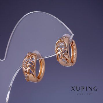 Знижка! Сережки Xuping 14х8мм "позолота 18К " 55809 фото