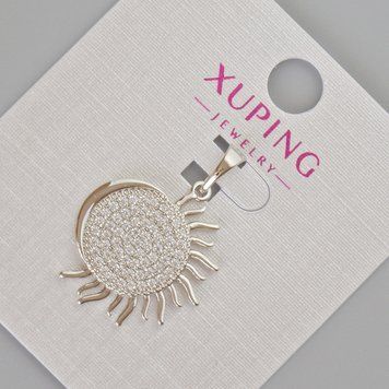 Кулон Xuping "Солнце" с белыми стразами d-27х19мм+- Родий 57374 фото