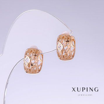 Серьги Xuping L-14мм s-8мм позолота 18к 55381 фото