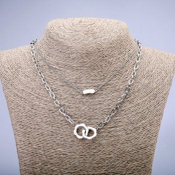 Цепочка Xuping с подвеской Родий s-4,5мм+- и 1,5мм+- L-48см+- 56304 фото
