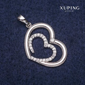Кулон Xuping Серце 21х30х37мм Родій 55975 фото