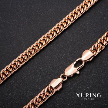 Ланцюжок Xuping плетіння Панцирна L-50см s-8мм Позолота 57834 фото