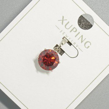Кулон Xuping з червоним кристалом d-9мм+ - L-17мм+- родій 57318 фото