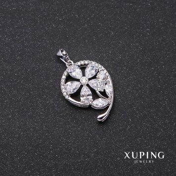 Знижка! Кулон Xuping Квітка 29х24х17мм родій 56068 фото
