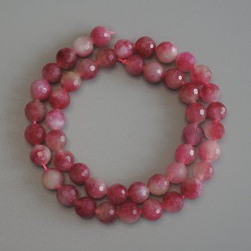 Намистини Турмалін гранован кулька 8мм+- на нитці L-37см+- 73252 фото