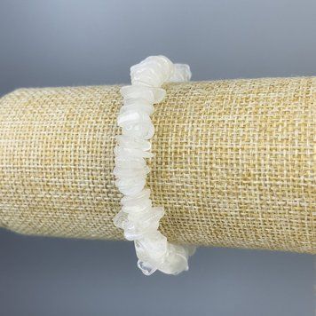 Браслет Адуляр крихта 9х3мм+- L-18см+- стрейч 97486 фото