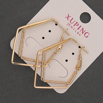 Сережки Xuping d-4мм+- L-37мм+- Позолота 18К 56628 фото
