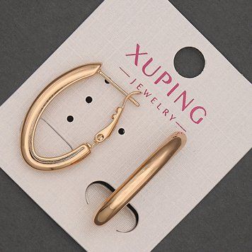 Сережки Xuping d-8мм+- L-27мм+- Позолота 18К 56574 фото