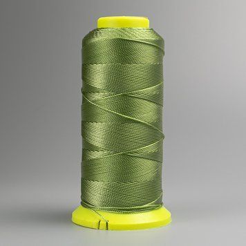Нитка бобіна Оливковий d-0.9мм капронова для рукоділля 300м 7956 фото