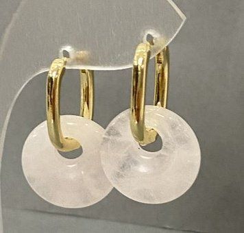 Сережки Гірський кришталь d-15мм+- L-27мм+- 81812 фото