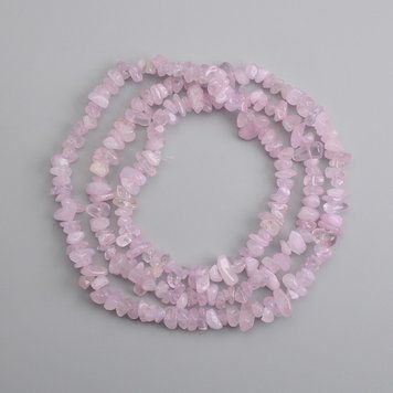Намистини Кунцит крихта d-7-11х3-5мм+- L-80см +- 74099 фото