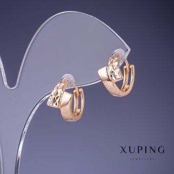 Сережки Xuping 8х12мм "позолота 18К" 55383 фото