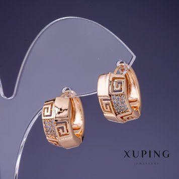 Сережки Xuping 16х9мм "позолота 18К" 55749 фото