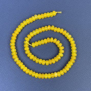 Намистини Жадеїт рондель 6х4мм+- на нитці L-38см+- 72774 фото