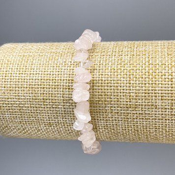 Браслет Рожевий кварц крихта d-8-10х4мм+- L-18см+- стрейч 91069 фото