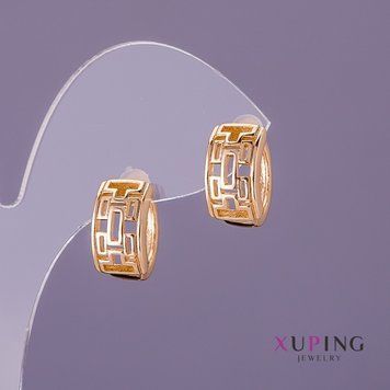 Сережки Xuping d-8мм L-15мм позолота 18К 55529 фото