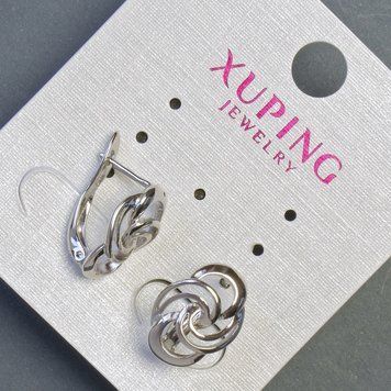 Серьги Xuping родий 15х10мм 55590 фото