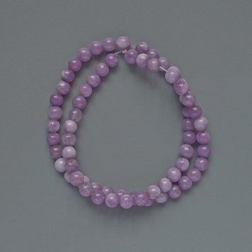Бусины Кунцит (имит.) гладкий шарик d-6мм+- L-39см + - на леске 71403 фото