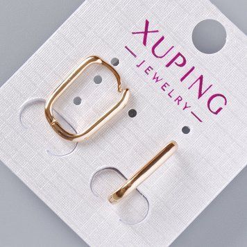 Серьги Xuping d-17х2,5мм+-, позолота 18К 55229 фото
