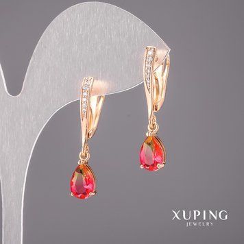 Сережки Xuping хамелеони 6х30мм Позолота 18К 55678 фото