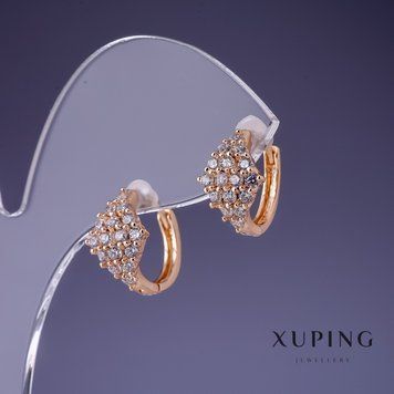 Знижка! Сережки Xuping 13х10мм "позолота 18К" 56855 фото