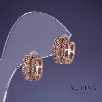 Сережки Xuping 16х14мм "позолота 18К " 56699 фото