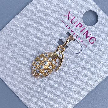 Кулон Xuping "Граната" з білими стразами d-11мм+ - L-22мм+- позолота 18К 55953 фото