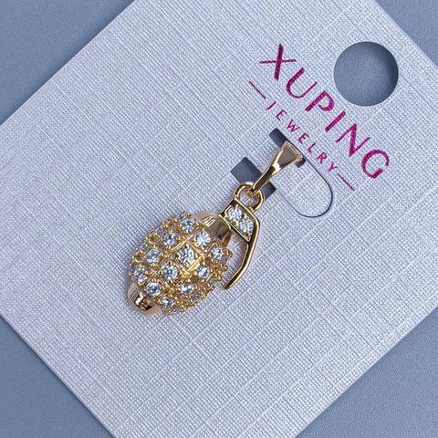 Кулон Xuping "Граната" з білими стразами d-11мм+ - L-22мм+- позолота 18К 55953 фото
