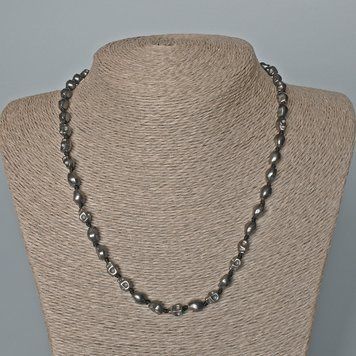 Намисто Гематит Череп d-6х8х6мм+- L-48см+- 94685 фото