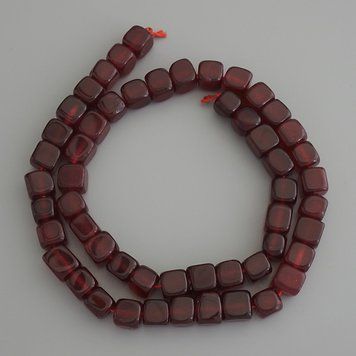 Намистини Турмалін кубик 7х7мм+- на нитці L-37см+- 73248 фото