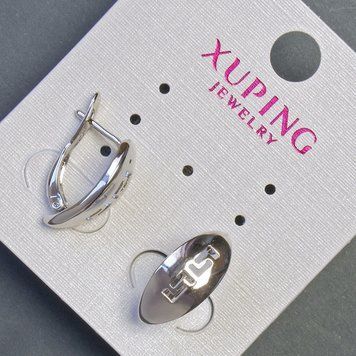 Серьги Xuping L-17мм s-7мм родий 55710 фото