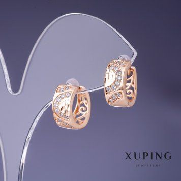 Сережки Xuping 14х7мм "позолота 18К" 55528 фото