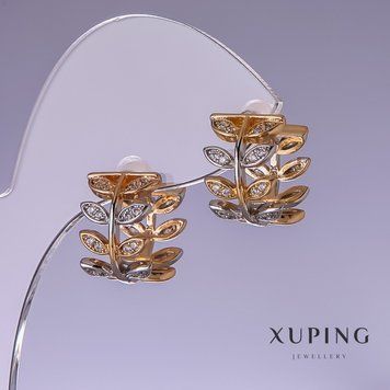Знижка! Сережки Xuping 15х10мм "позолота 18к, родій " 56694 фото