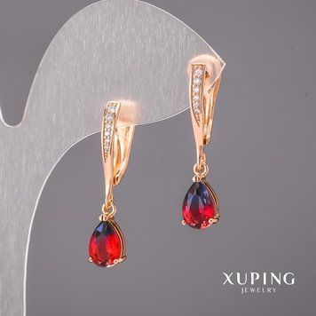 Сережки Xuping хамелеони 6х30мм Позолота 18К 57240 фото
