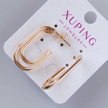Сережки пусети Xuping d-29х16мм+- позолота 18К 55072 фото