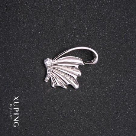 Кулон Xuping Бабочка с белыми камнями 20х29мм Родий 55985 фото