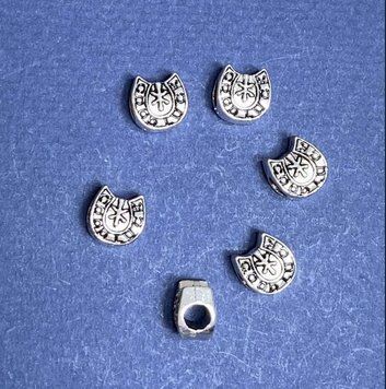 Знижка! Фурнітура намистина Пандора Підкова 9х10мм d-5mm фас.20гр. + -9шт. 40357 фото