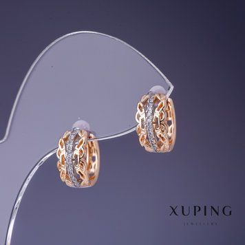 Сережки Xuping 13х7мм "позолота 18К" 55747 фото
