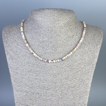 Намисто Опал гранований кубик 4х4мм+- L-45см+- з замочком 93381 фото