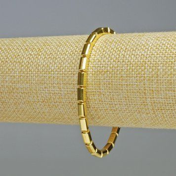 Браслет Гематит прямокутник закруглений колір золото d-8х4мм+- L-18см+- стрейч 92086 фото